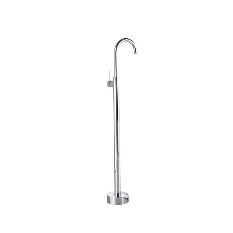 Traditional Floor Mounted Metal Freestanding Tub Filler High Arc Freestanding Faucet