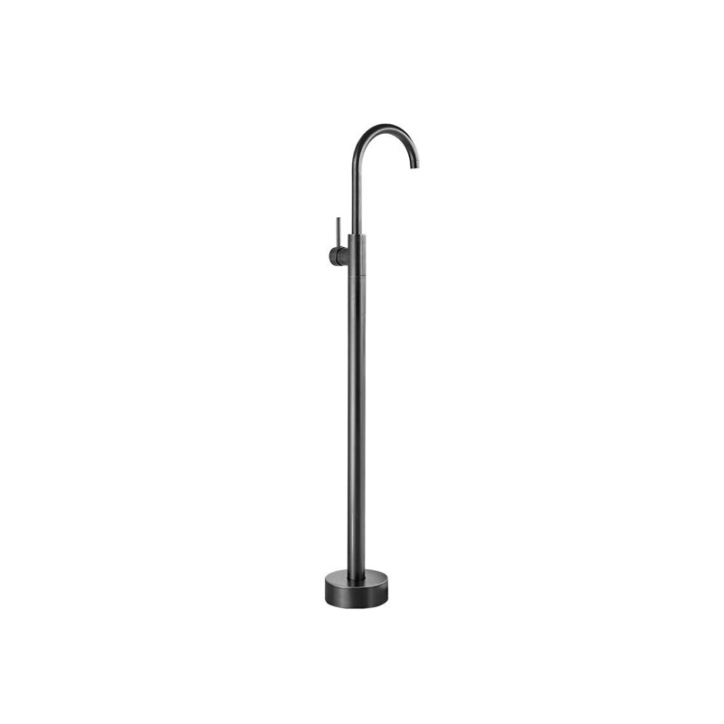Traditional Floor Mounted Metal Freestanding Tub Filler High Arc Freestanding Faucet