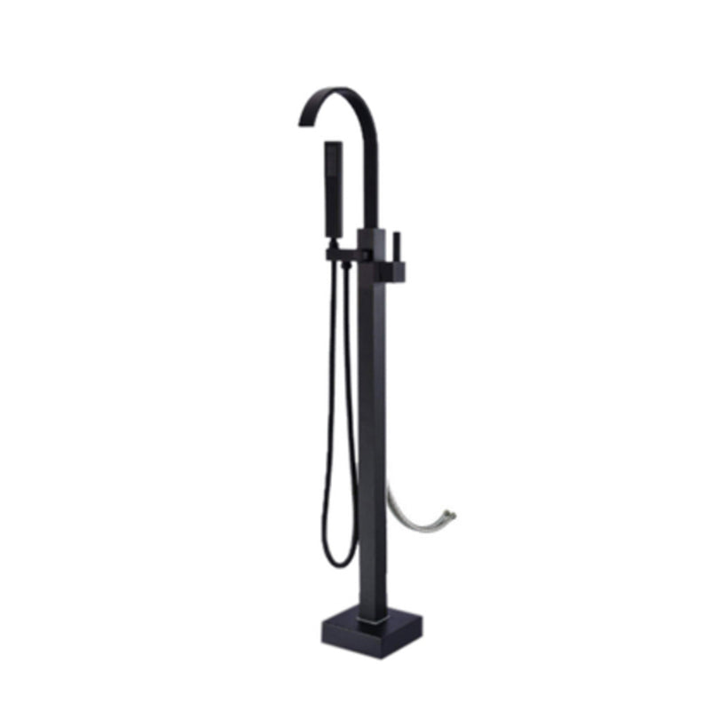 Floor Mounted High Arc Freestanding Tub Filler Copper Freestanding Tub Filler Trim