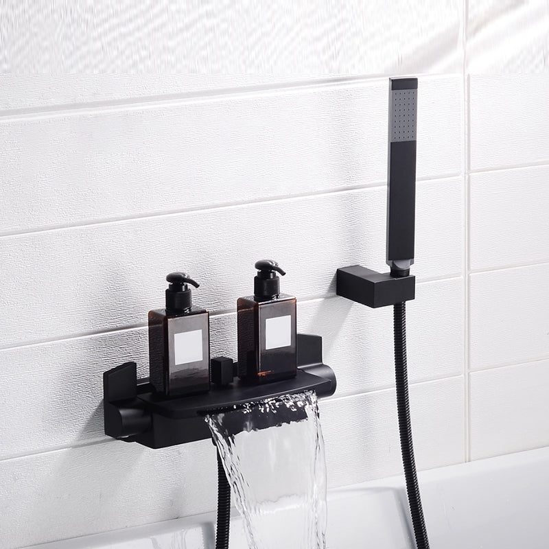 Wall Mounted Metal Tub Filler Low Arc Freestanding Bathtub Faucet