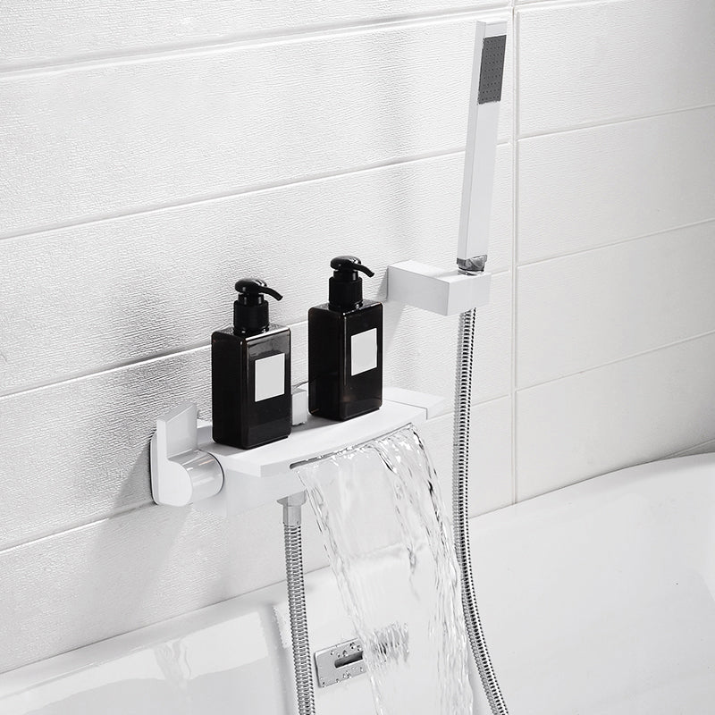 Wall Mounted Metal Tub Filler Low Arc Freestanding Bathtub Faucet