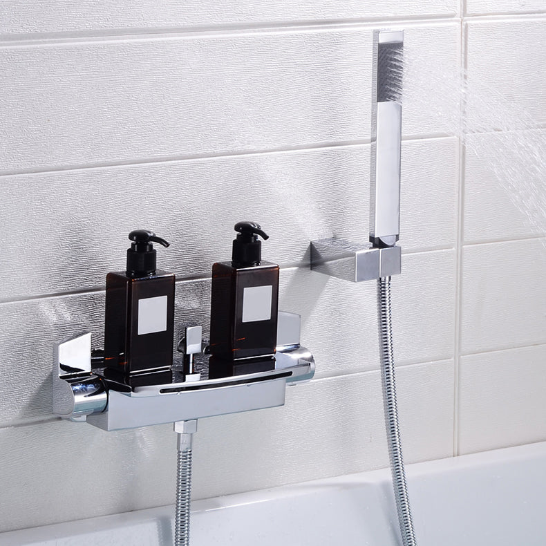 Wall Mounted Metal Tub Filler Low Arc Freestanding Bathtub Faucet