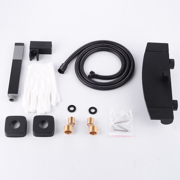Wall Mounted Metal Tub Filler Low Arc Freestanding Bathtub Faucet