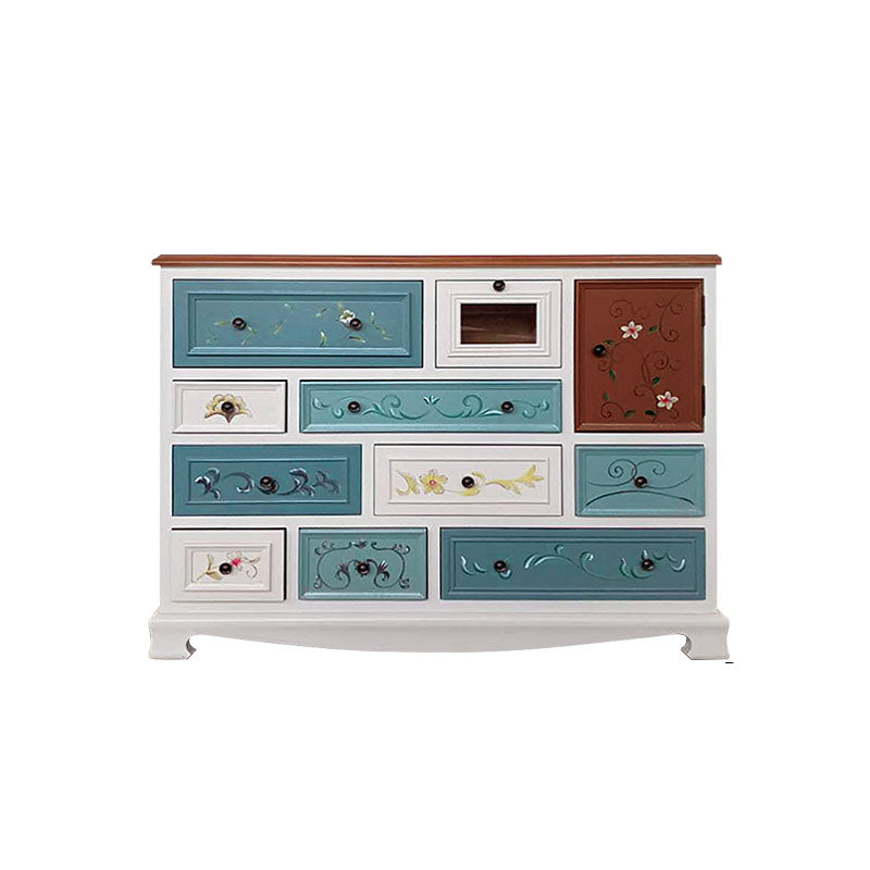 Coastal Storage Chest Dresser Solid Wood Storage Chest with 8/10/11/12 Drawers