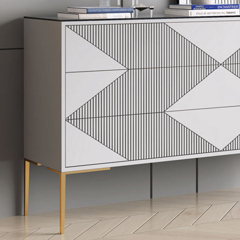 15.6-inch Width Storage Chest Classic Glam Stone Storage Chest Dresser