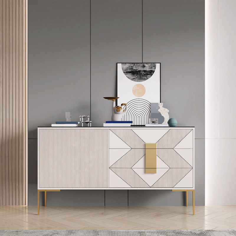 15.6-inch Width Storage Chest Classic Glam Stone Storage Chest Dresser