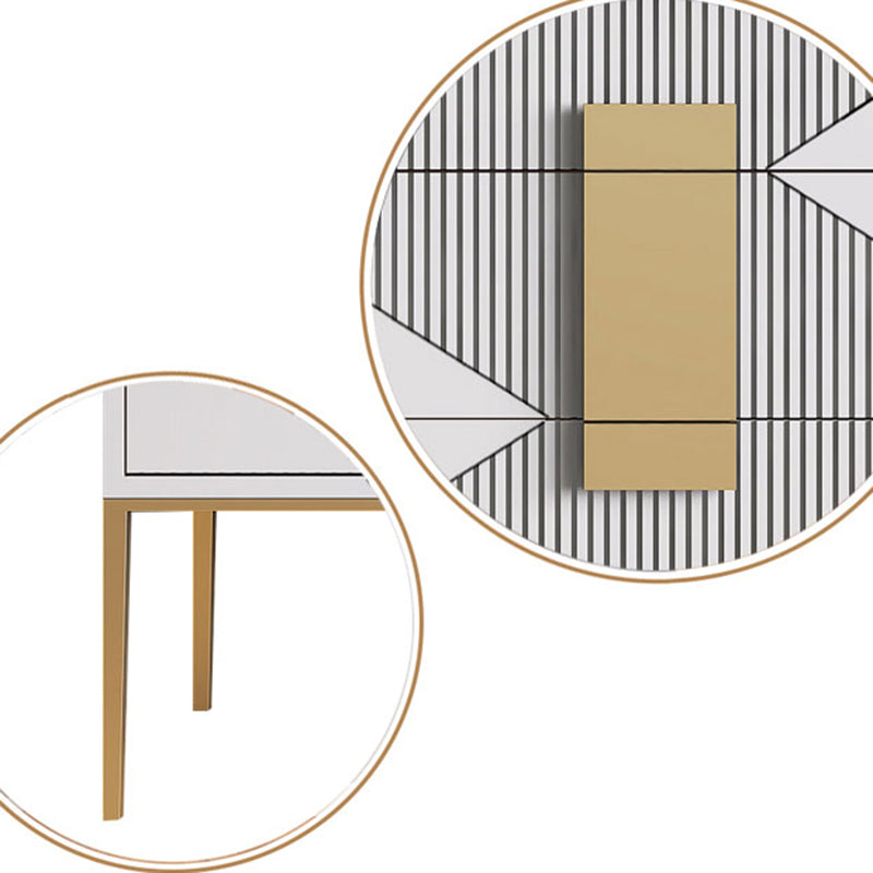 15.6-inch Width Storage Chest Classic Glam Stone Storage Chest Dresser