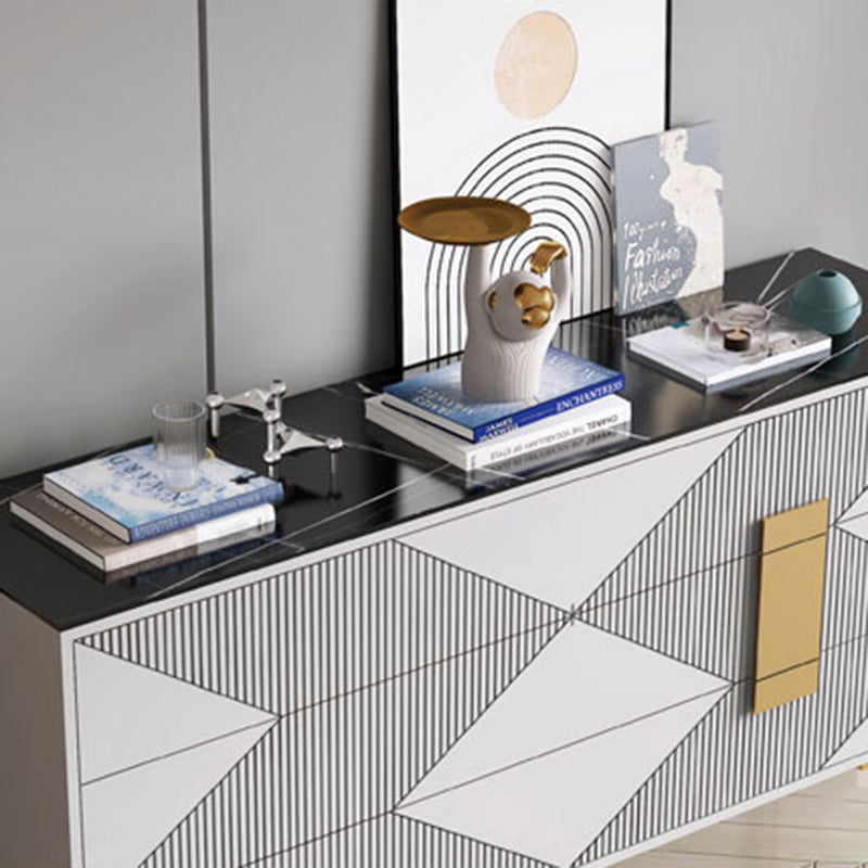 15.6-inch Width Storage Chest Classic Glam Stone Storage Chest Dresser