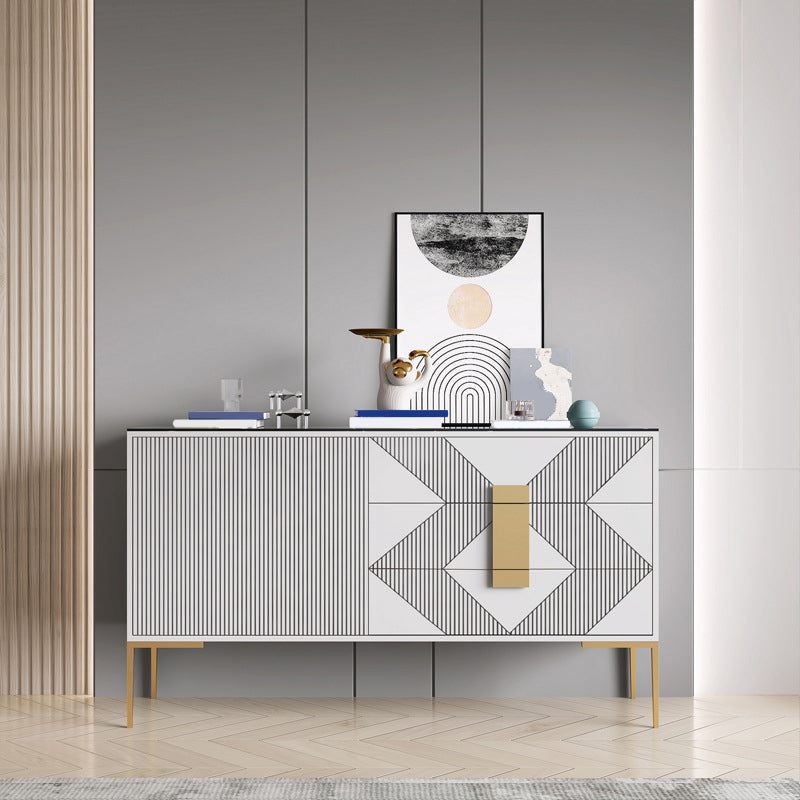 15.6-inch Width Storage Chest Classic Glam Stone Storage Chest Dresser