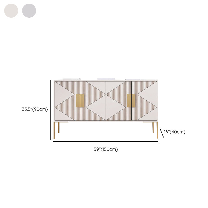 15.6-inch Width Storage Chest Classic Glam Stone Storage Chest Dresser