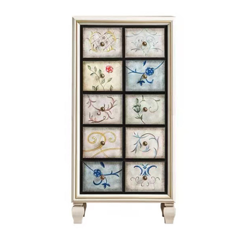 16.38/17.55 Width Coastal Storage Chest Dresser Solid Wood Dresser