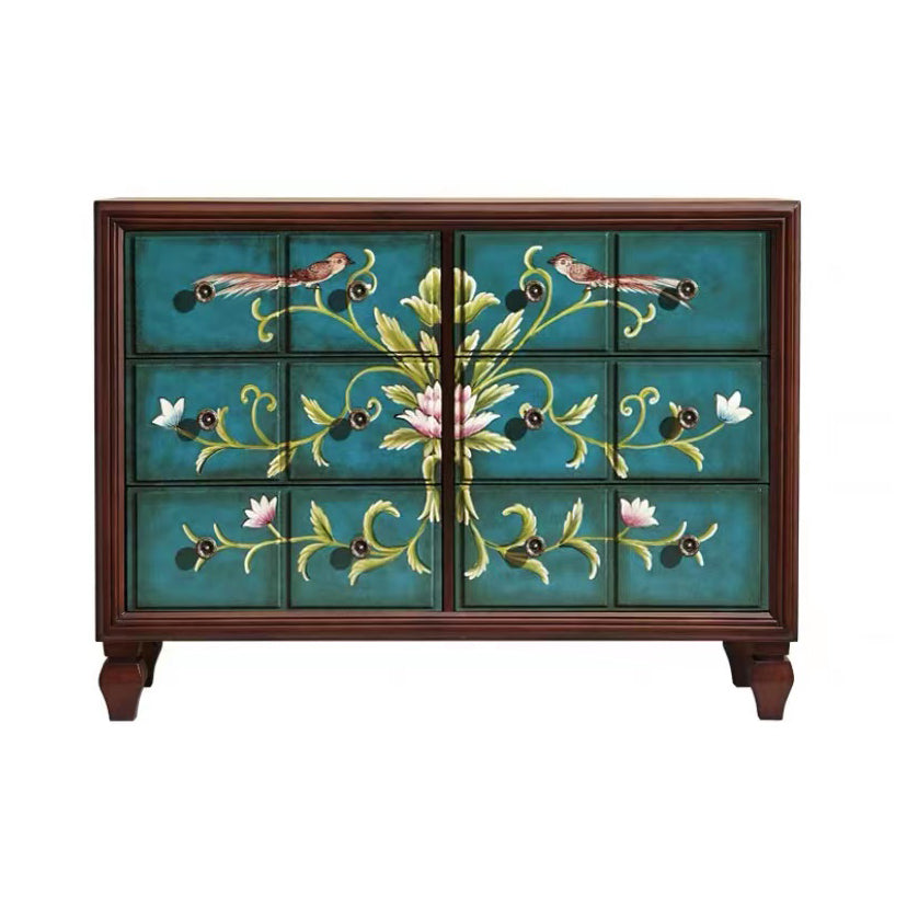 16.38/17.55 Width Coastal Storage Chest Dresser Solid Wood Dresser