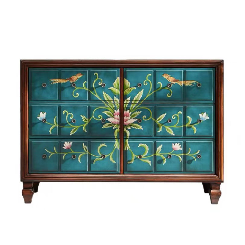 16.38/17.55 Width Coastal Storage Chest Dresser Solid Wood Dresser