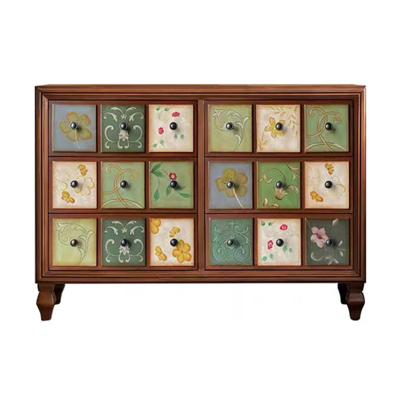 16.38/17.55 Width Coastal Storage Chest Dresser Solid Wood Dresser