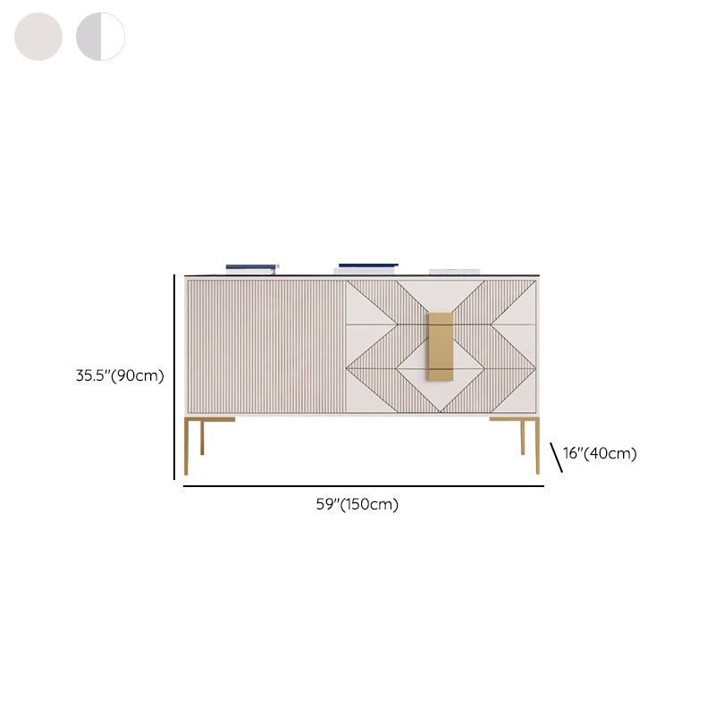 15.6-inch Width Storage Chest Classic Glam Stone Storage Chest Dresser