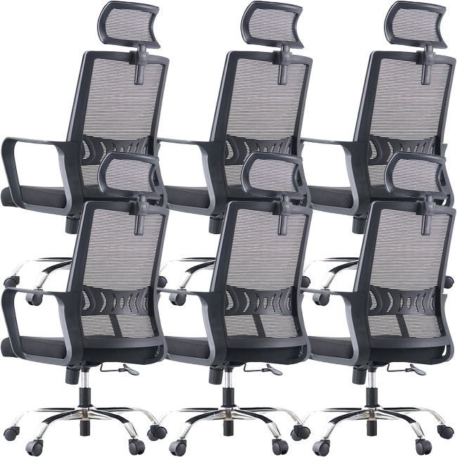 Contemporary Fixed Arms Office Chair Mesh-back Task Chair for Office
