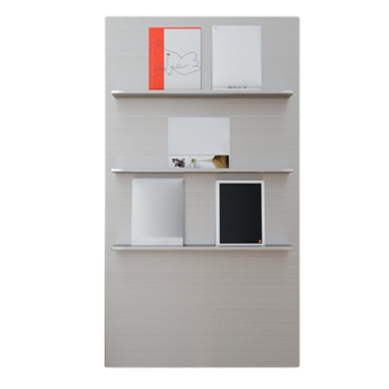 Contemporary Stainless Steel Bookcase Standard Closed Back Bookshelf for Bedroom