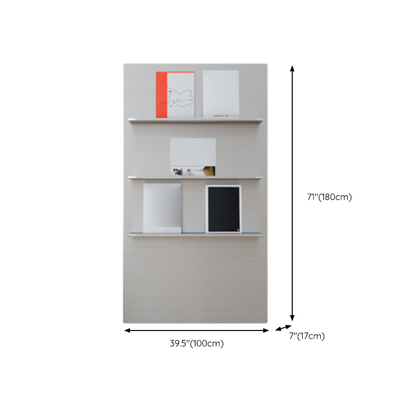 Contemporary Stainless Steel Bookcase Standard Closed Back Bookshelf for Bedroom