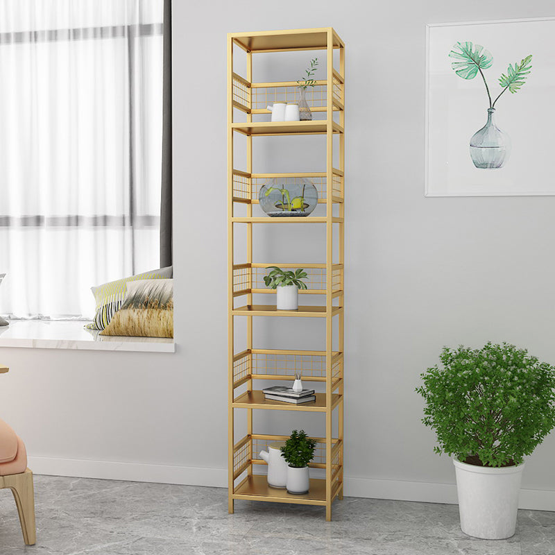 Standard Open Back Bookcase Glam Shelves Included Metal Bookshelf
