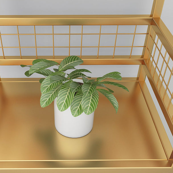 Standard Open Back Bookcase Glam Shelves Included Metal Bookshelf