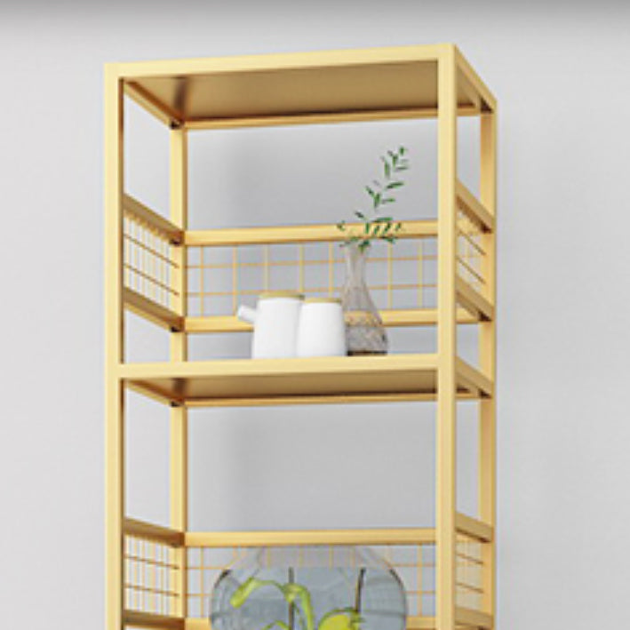 Standard Open Back Bookcase Glam Shelves Included Metal Bookshelf