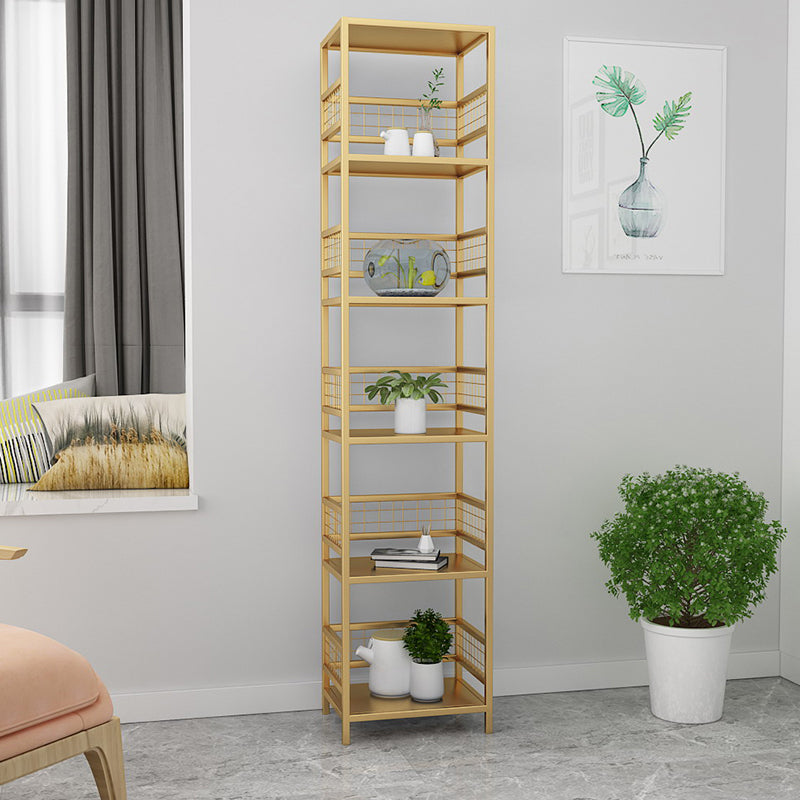 Standard Open Back Bookcase Glam Shelves Included Metal Bookshelf
