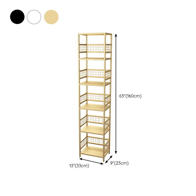 Standard Open Back Bookcase Glam Shelves Included Metal Bookshelf