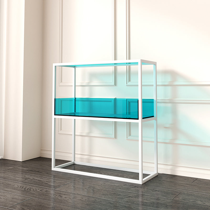 1-Tier Standard Bookshelf Modern Style Open Back Acrylic Bookcase