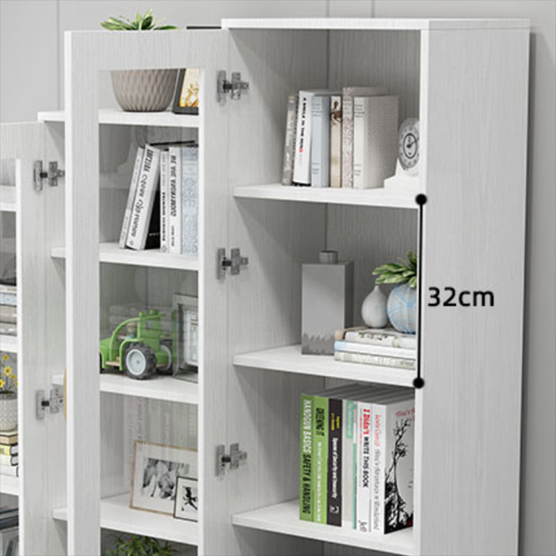 Closed Back Engineered Wood Bookshelf Standard Contemporary Bookcase