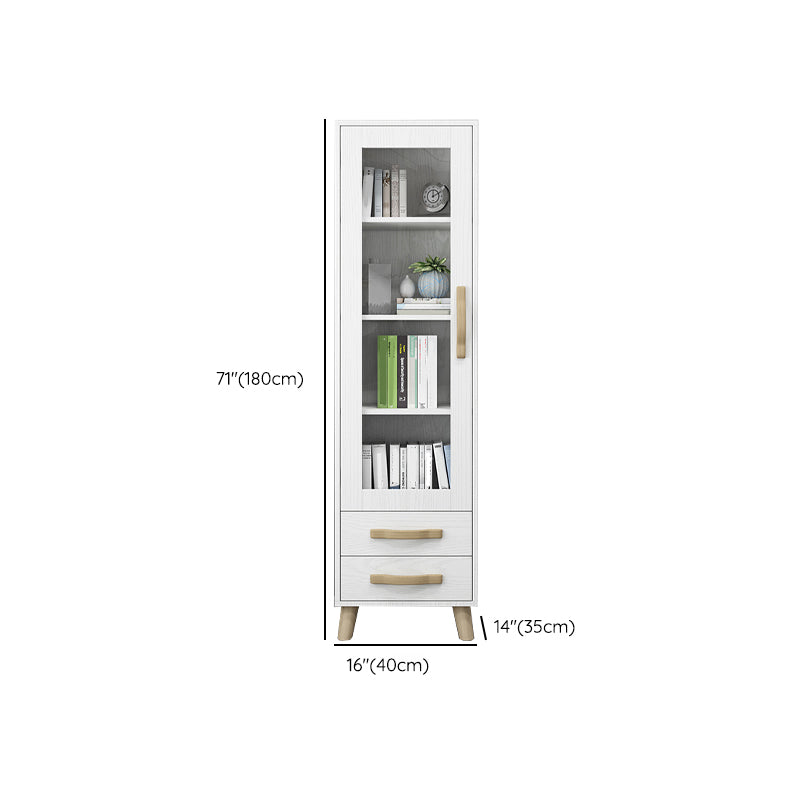 Closed Back Engineered Wood Bookshelf Standard Contemporary Bookcase