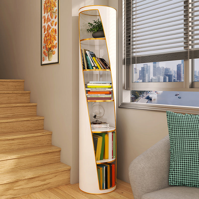 Glam Plastic Bookshelf Standard Closed Back Bookcase with Shelves