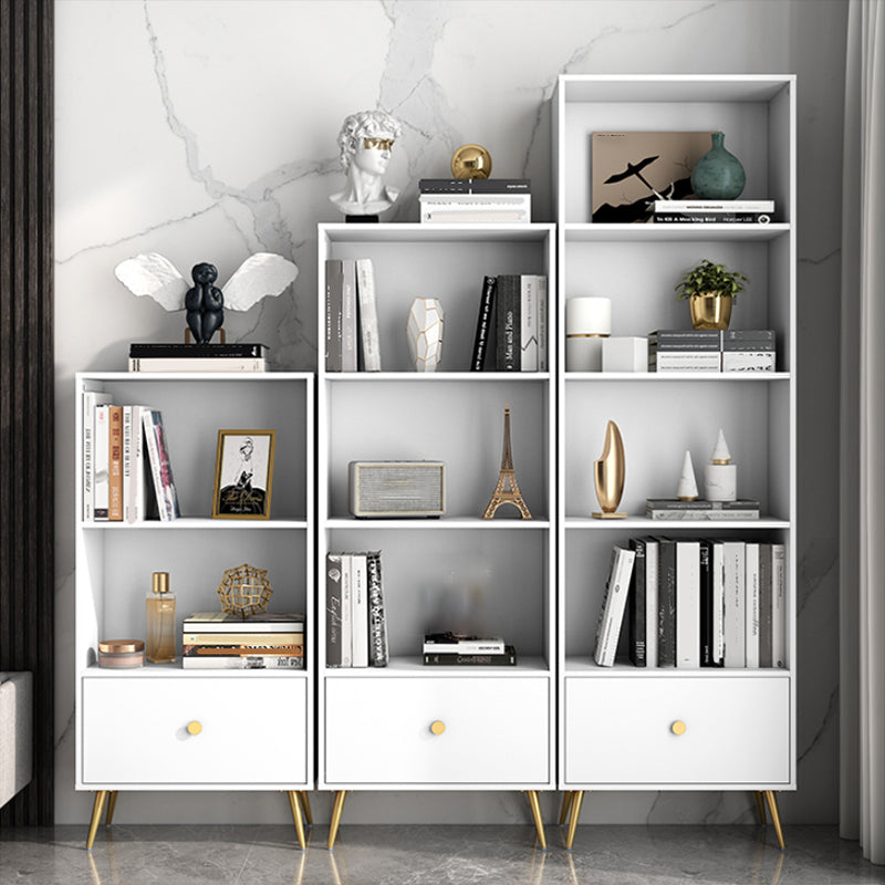 Contemporary Engineered Wood Bookcase Closed Back Standard Bookshelf