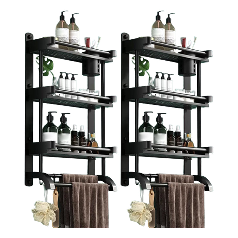 Modern Black Bathroom Accessory Stainless Steel Hardware Set Bath Shelf