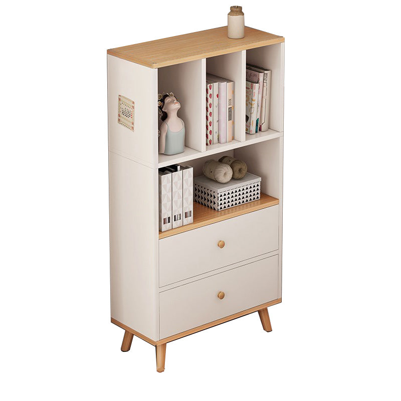 Contemporary Wood Chest Rectangle with Doors Side Cabinet with Shelves