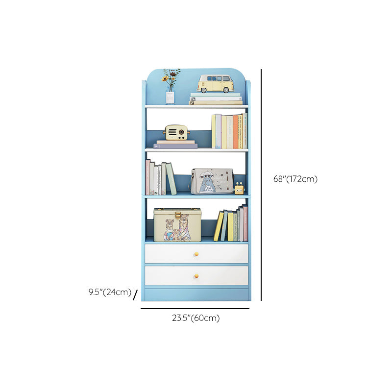 Contemporary Wood Chest Rectangle with Doors Side Cabinet with Shelves