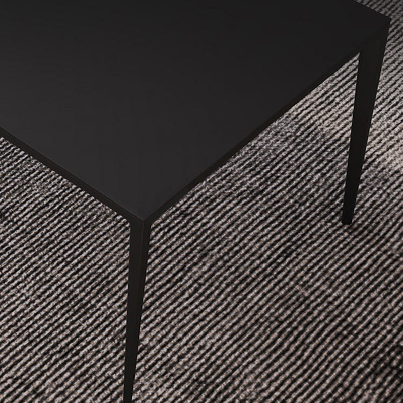 Black Stone Rectangle Dining Table Set 1/4/5/6 Pieces Dinette Set for Home