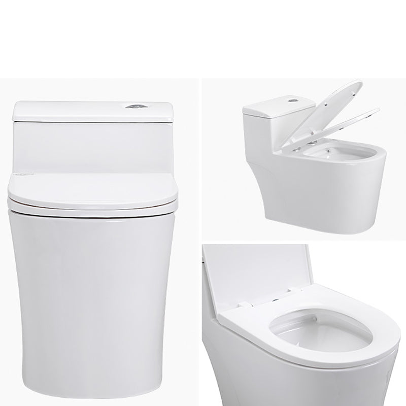 Indoor Ceramic Floor Mounted Toilet Modern All-In-One Toilet Bowl
