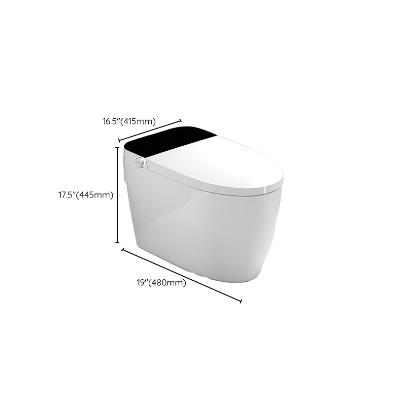 Contemporary Siphon Jet Toilet Bowl All-In-One Toilet with Vitreous China