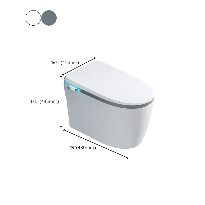 Contemporary Siphon Jet Toilet Bowl All-In-One Toilet with Vitreous China