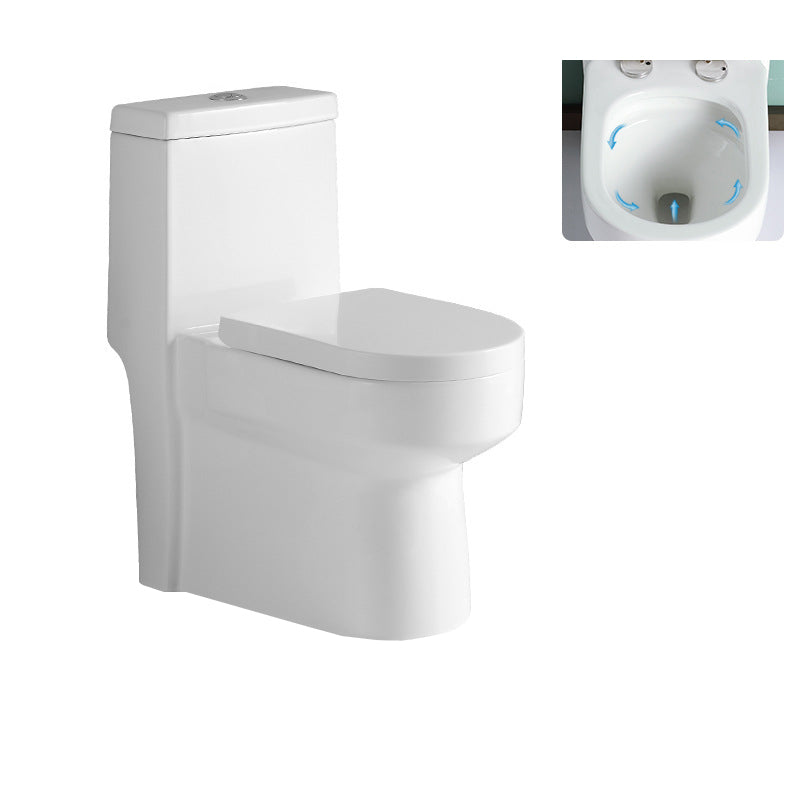 Contemporary All-In-One Toilet White Toilet Bowl with Toilet Seat