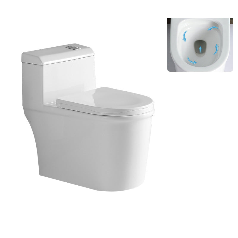 Contemporary All-In-One Toilet White Toilet Bowl with Toilet Seat