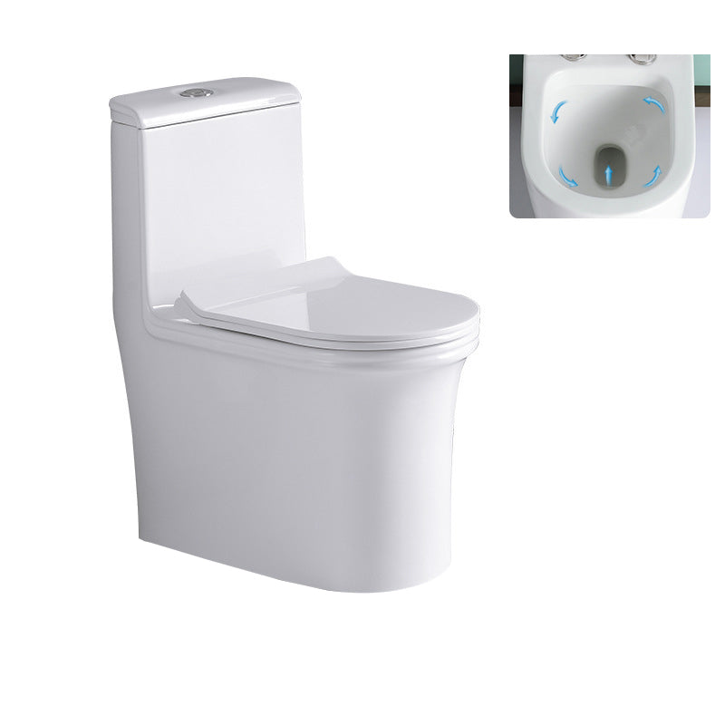 Contemporary All-In-One Toilet White Toilet Bowl with Toilet Seat