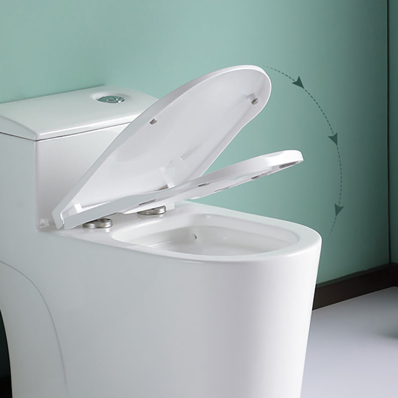 Contemporary All-In-One Toilet White Toilet Bowl with Toilet Seat