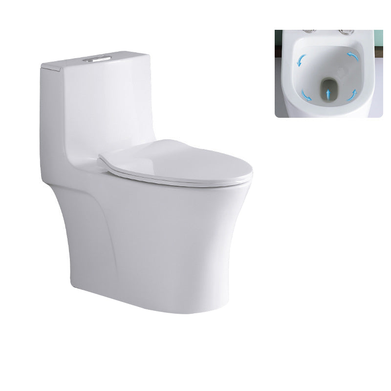 Contemporary All-In-One Toilet White Toilet Bowl with Toilet Seat
