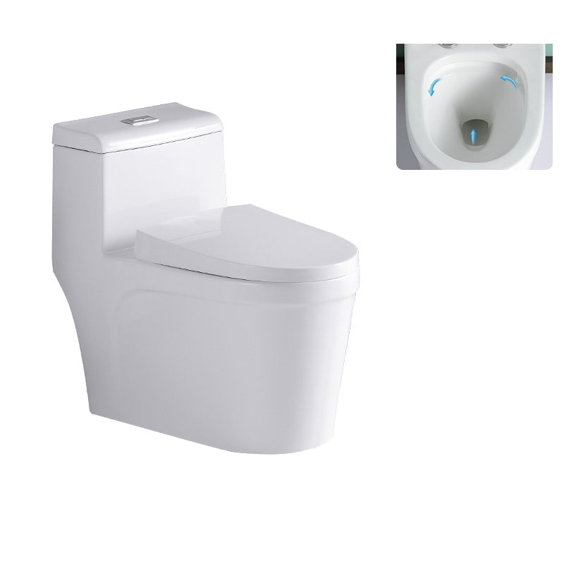 Contemporary All-In-One Toilet White Toilet Bowl with Toilet Seat