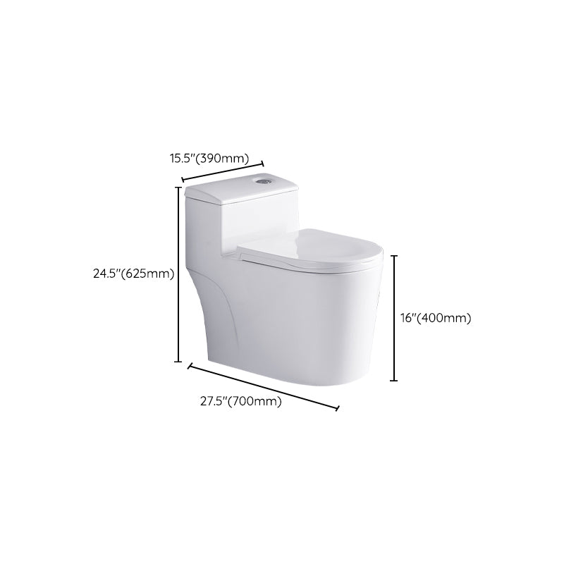 Contemporary All-In-One Toilet White Toilet Bowl with Toilet Seat