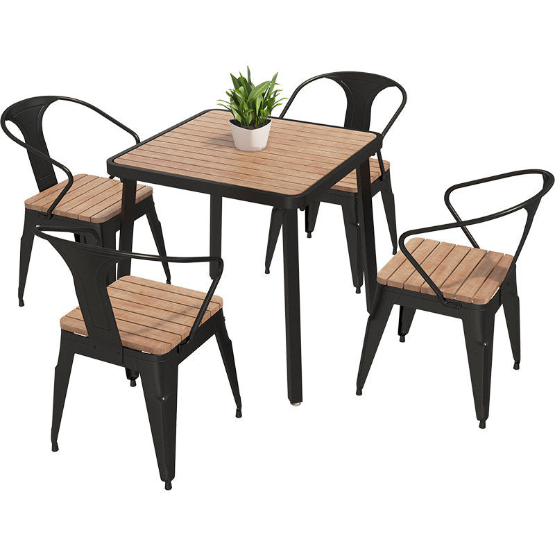 Industrial 1/5/7 Pieces Metal Dining Set Reclaimed Wood Table Set