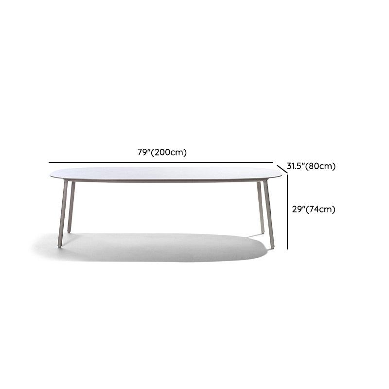 Modern Style 1/3/7 Pieces Metal Dining Set Stone Table Set for Outdoor