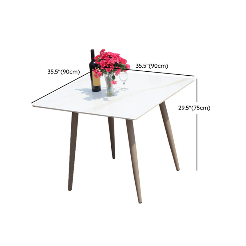 Modern Style 1/3/7 Pieces Metal Dining Set Stone Table Set for Outdoor