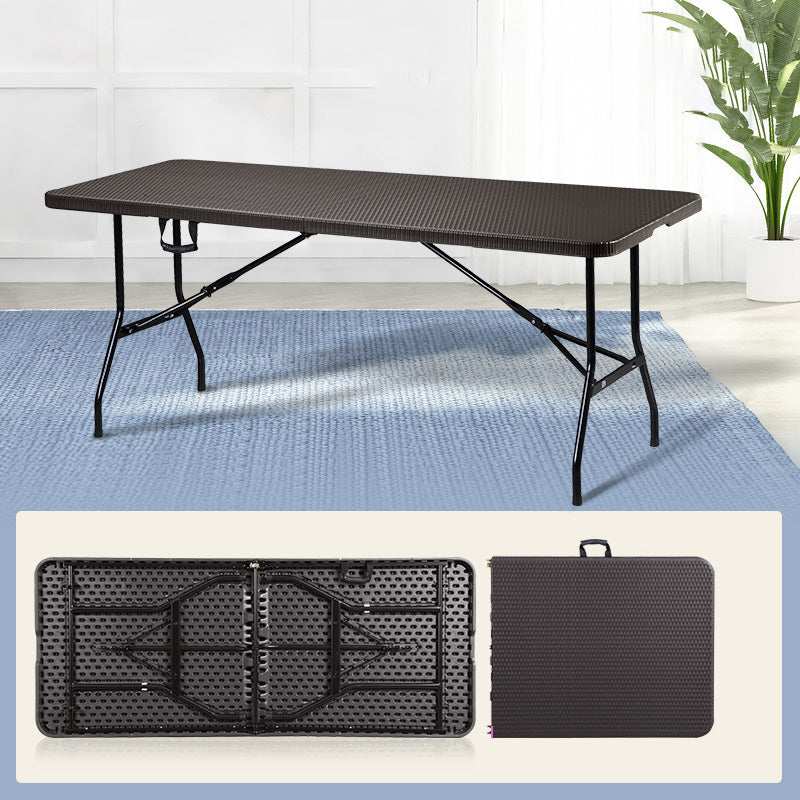 Industrial Plastic Foldable Dining Table Rectangle Water Resistant Dining Table
